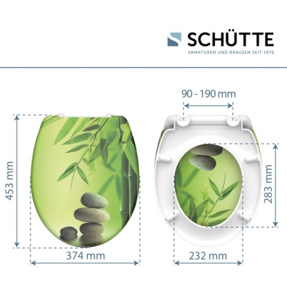 WC-deska Schütte Green Garden duroplast avtomatsko spuščanje hitro odpenjanje