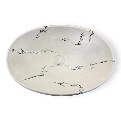 Aquaart Nadpultni keramični umivalnik Bonnie 590 mm x 410 mm x 160 mm