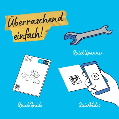 Grohe QuickFix Enoročna armatura za prho Start Alira krom za stensko montažo