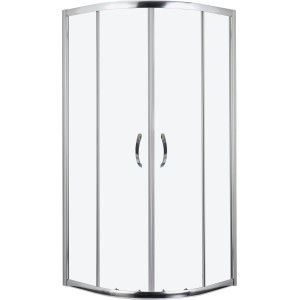 Sanotechnik Polkrožna tuš kabina Serije M 90 cm x 90 cm x 190 cm krom