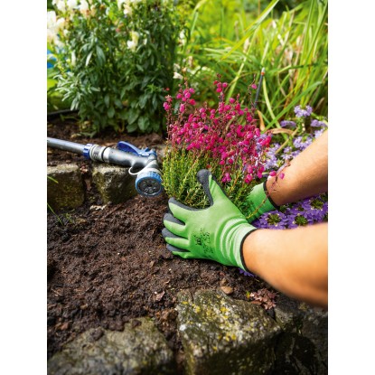 Vrtne rokavice z delno prevleko iz lateksa zelene velikost 8