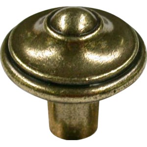 Gumb 1701, starana medenina brunirana