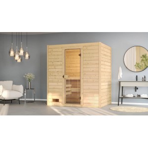 Weka Savna iz masivnega lesa 38 mm Valida 2 s steklenimi vrati