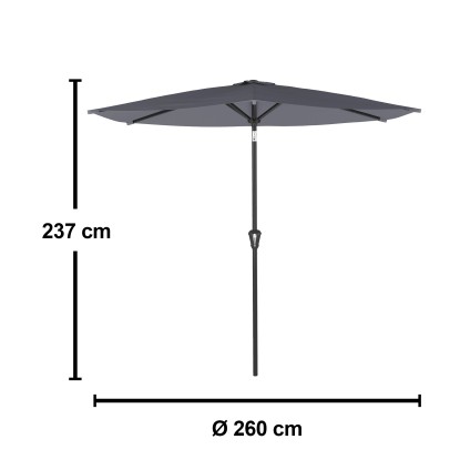 Garnitura vrtnega pohištva Travessa 8-delna iz aluminija siva