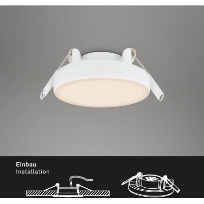 Briloner Vgradna LED-svetilka Plat 3 v kompletu Bela Ø 7,5 cm Topla bela