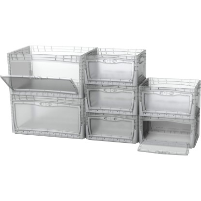 Eurobox-System Zaboj Tauro Flap Side 40 x 30 x 22 cm prozorni