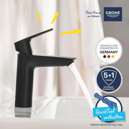 Grohe QuickFix Enoročna armatura za umivalnik Start M-Size črna