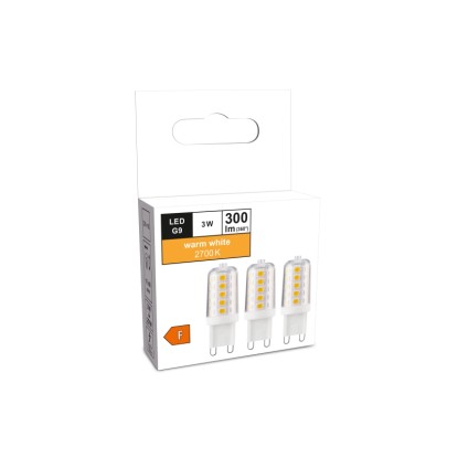 LED-sijalka G9 3 W toplo bela 300 lm EEK: F 3-delni komplet 5,5 x 1,7 cm (V x Ø)