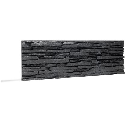 Rebel of Styles Stenska obloga Tasso penasta masa EPS črna 18,7 cm x 57,4 cm