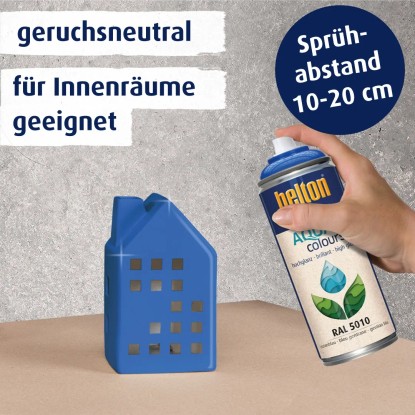 Belton Free PU-lak na vodni osnovi RAL 5010 Encijan modra visokega sijaja 400 ml