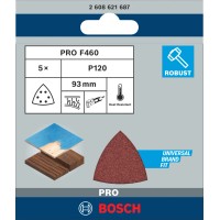Bosch Delta brusilni list F460 Best for Wood and Paint 5 paketov zrnatosti 120