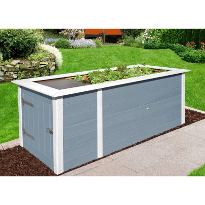 Weka Visoka greda z omarico Siva