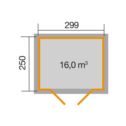 Weka Lesena vrtna hiška 323 Vel. 4 7,48 m²