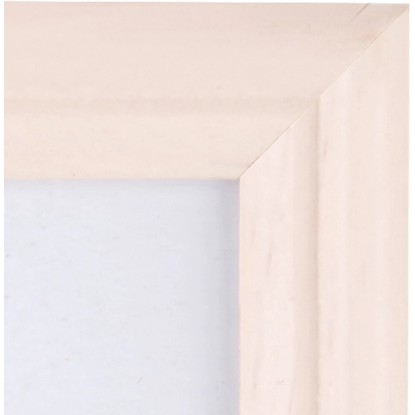 Komplet 2 lesenih okvirjev za slike Bel žlebast 13 cm x 18 cm