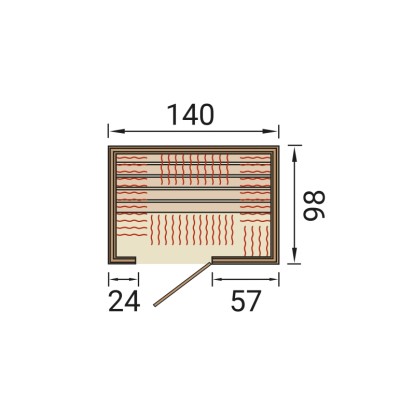 Weka Infrardeča kabina Ranua 140 x 98 x 190