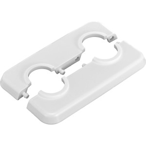 LUX-TOOLS Poklopna rozeta Bela dvojna 18 mm