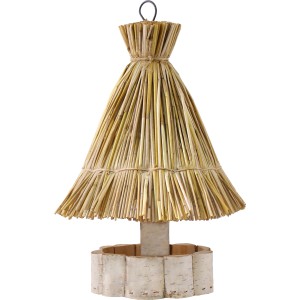 Ptičja hišica Okrogla Streha iz slame 19 cm x 30 cm