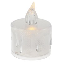 LED dekorativna sveča Ø 3,6 cm x 5 cm transparentna