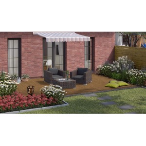 Terasna deska rjava barva impregnirana 14,4 cm x 2,7 cm x 200 cm