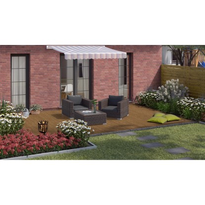 Terasna deska rjava barva impregnirana 14,4 cm x 2,7 cm x 300 cm