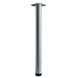 Hettich Noga za mizo Ø 60 mm x 700 mm videz aluminija z montažno ploščo