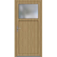 Plastična stranska vhodna vrata K504 98 cm x 198 cm DIN L dekor z bori