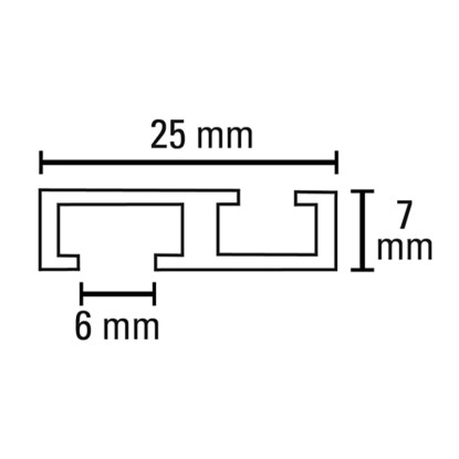Gardinia Aluminijasto vodilo za zavese, 1-kanalno, belo, 150 cm