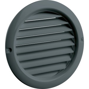 Stenski zračnik s komarnikom temno siv