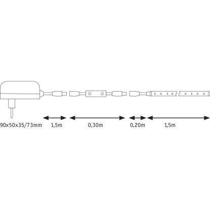Paulmann Trak LED-Power Strip 1,5 m nevtralna bela 17 W