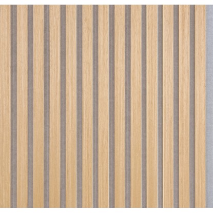 Akustični panel svetli hrast na sivi podlagi 244 cm x 52 cm x 1,8 cm