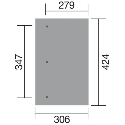 Weka Nadstrešek za teraso velikost 3 z dimenzijami 424 cm x 306 cm