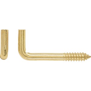 LUX-TOOLS Kljuka z navojem prevlečena z medenino ravna Ø 5,2 mm x 50 mm 6 kosov