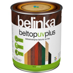Belinka Debeloslojna lazura za les Beltop UV Plus grafitno siva 750 ml
