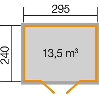 Weka Lesena vrtna hiška 219 B Š x G: 295 cm x 240 cm