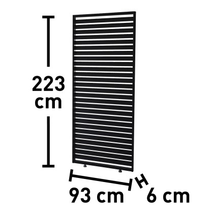 Zaščitna plošča za pergolo Carinda aluminij antracit 223 cm x 93 cm x 6 cm