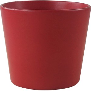 Okrasni lonček iz keramike Ø 14,5 cm x 12,5 cm rdeč