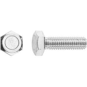 LUX Strojni vijak M6 x 20 mm Nerjaveče jeklo Polni navoj 50 kosov