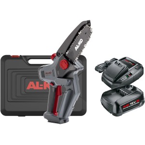 Al-Ko Akumulatorska mini verižna žaga CSM 1815 + 18-V akumulator in polnilnik