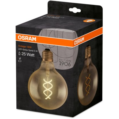Osram LED-sijalka 1906 Globeform E27/5 W (250 lm) Toplo bela