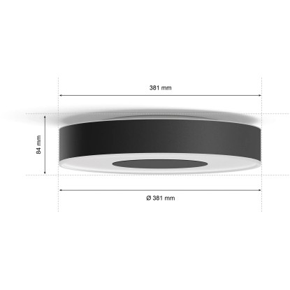 Philips Hue Stropna svetilka White & Color Ambiance Infuse M Črna 2400 lm