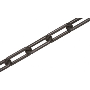LUX-TOOLS Veriga iz umetne mase Črna 10 mm Metrsko blago
