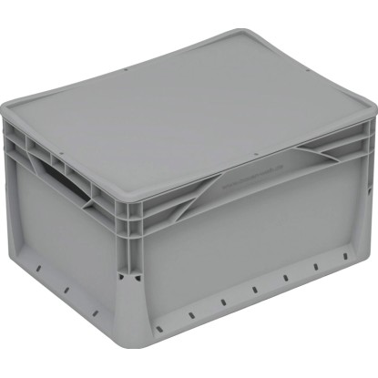 Eurobox-System Zaboj s polnimi stenami 40 x 30 x 22 cm Siv