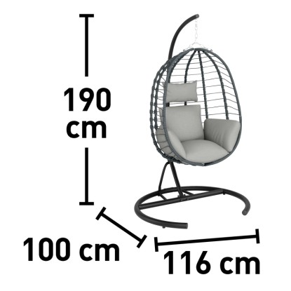 Viseči stol Cupertino zložljiv