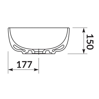 Cersanit Nasadni umivalnik Moduo 50 ovalen