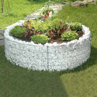 Bellissa Gabione visoka greda Okrogla Ø 146 cm/Ø 126 cm x 40 cm