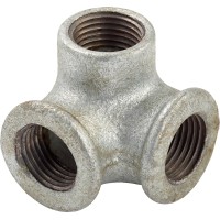 Fiting 18,6 mm (Rp 1/2) Temprana litina 3 notranji navoji