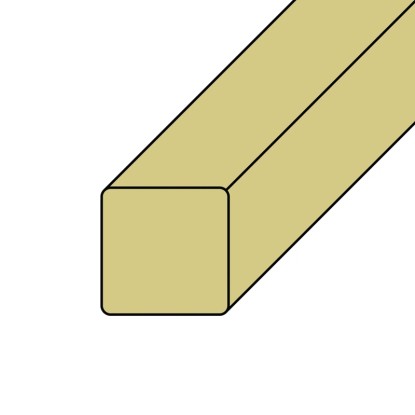 Kant lesene objav na črtovano impregnira 9 cm x 9 cm x 240 cm  KDI zelen