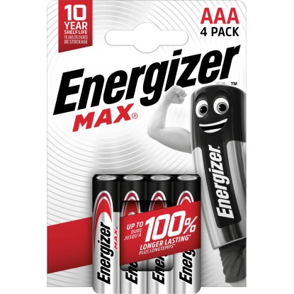 Energizer Alkalna baterija Max AAA Micro 4 kosi