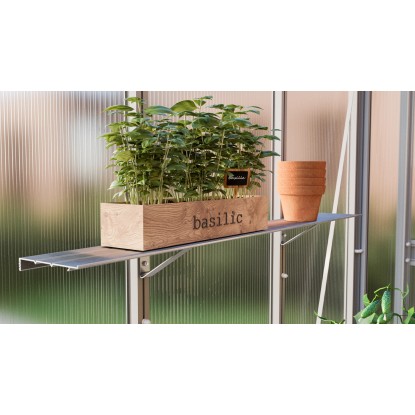 Aluminijasti regal 122 cm x 15 cm