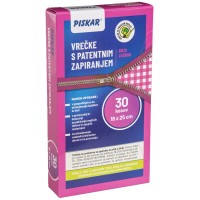 Piskar Vrečke s patentnim zapiranjem 18 cm x 25 cm 30 kos
